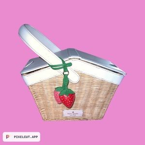 Kate Spade CottageCore Strawberry Picnic Basket Purse